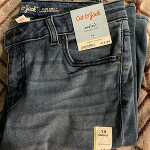 New size 14 bootcut Cat & jack blue jeans